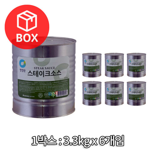청정원 스테이크소스 3.3kg 1박스(6개)