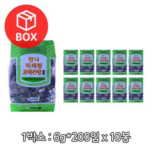 연합식품 만나 띠띠정 꼬마간장 1박스(6gx200입 x 10봉)
