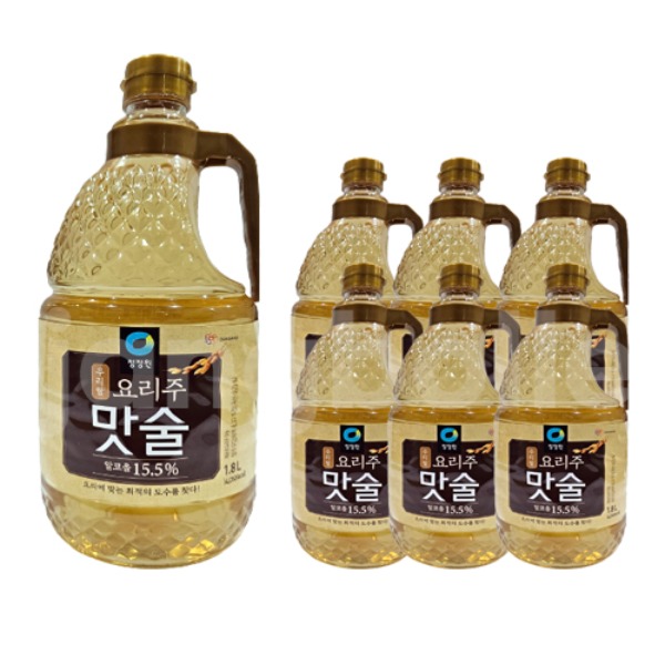 청정원 우리쌀 요리주 맛술 1.8L 1박스 6개입