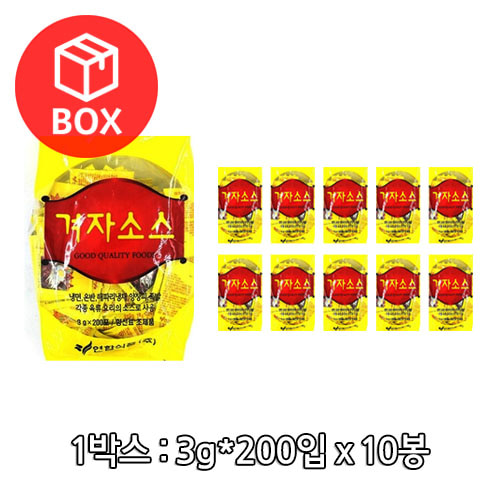 연합식품 겨자소스 1박스(3gx200입 x 10봉)