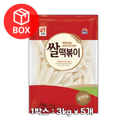 사조 오양 쌀떡볶이 3kg 1박스(5개)